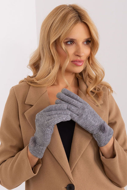 Elegant Women's Knitted Gloves – Decorative Pompoms & Touchscreen Finger