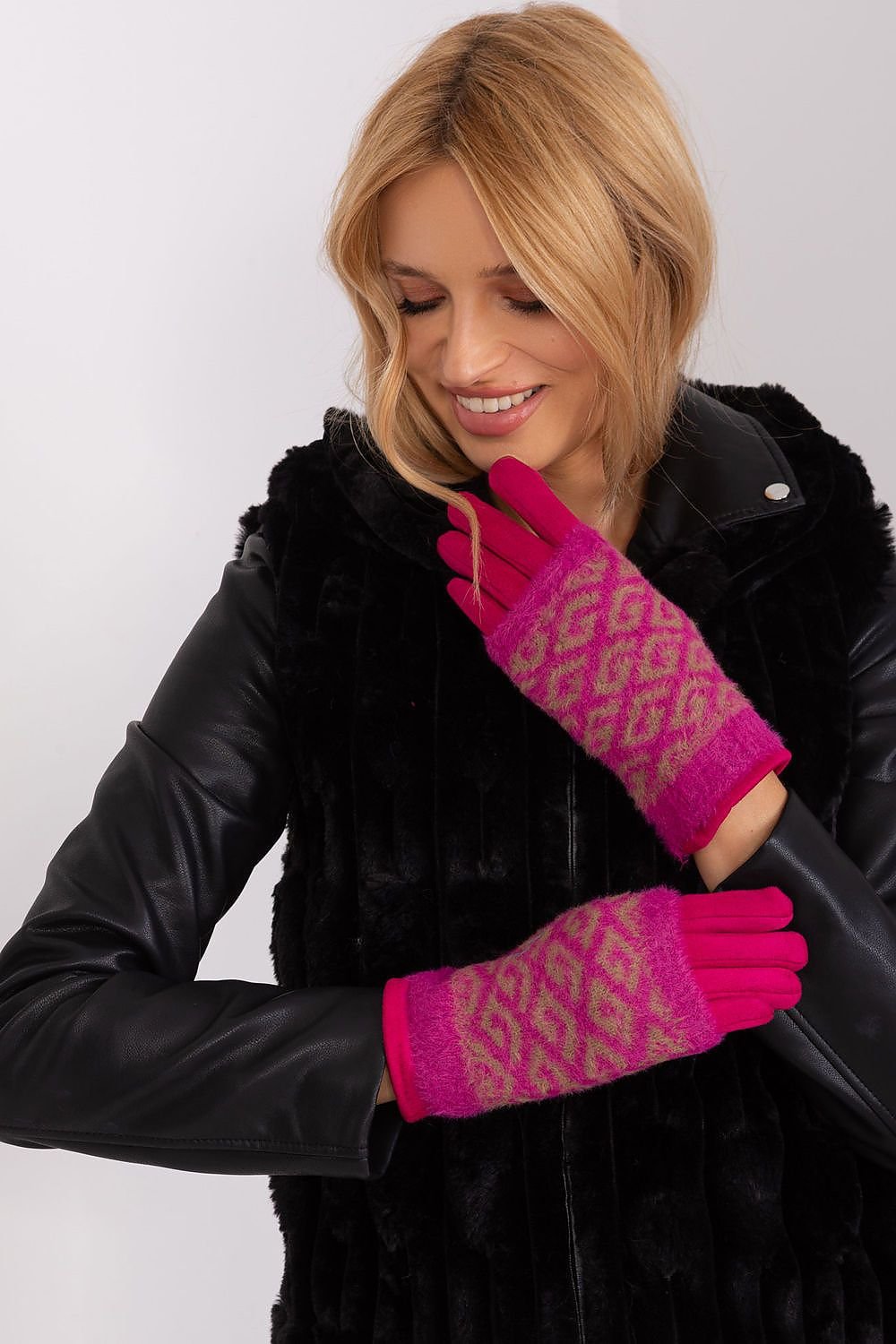 Smooth Women's Gloves with Removable Knitted Insulation – Touchscreen-Compatible