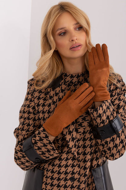 Elegant Women's Insulated Gloves – Touchscreen-Compatible with Embroidered Detail