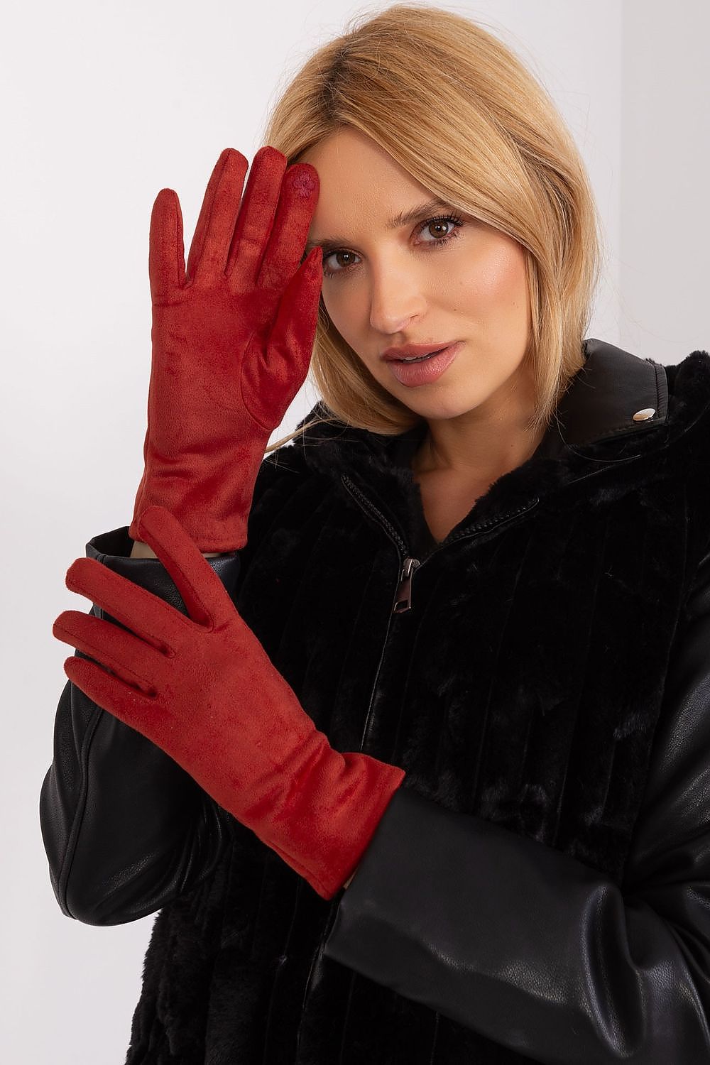 Elegant Women's Insulated Gloves – Touchscreen-Compatible with Embroidered Detail