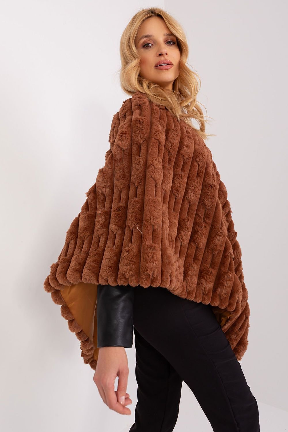 Poncho texturé coupe décontractée