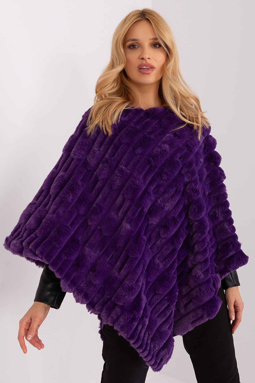 Poncho texturé coupe décontractée