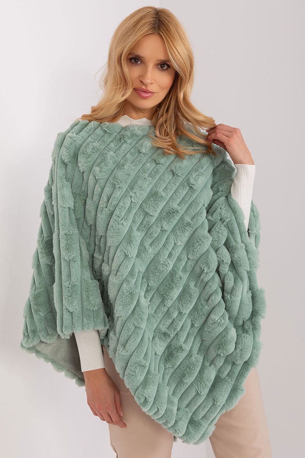 Poncho texturé coupe décontractée