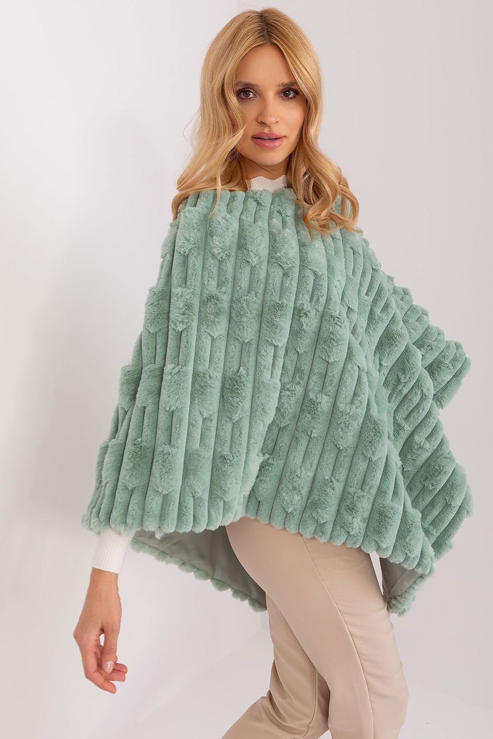 Poncho texturé coupe décontractée