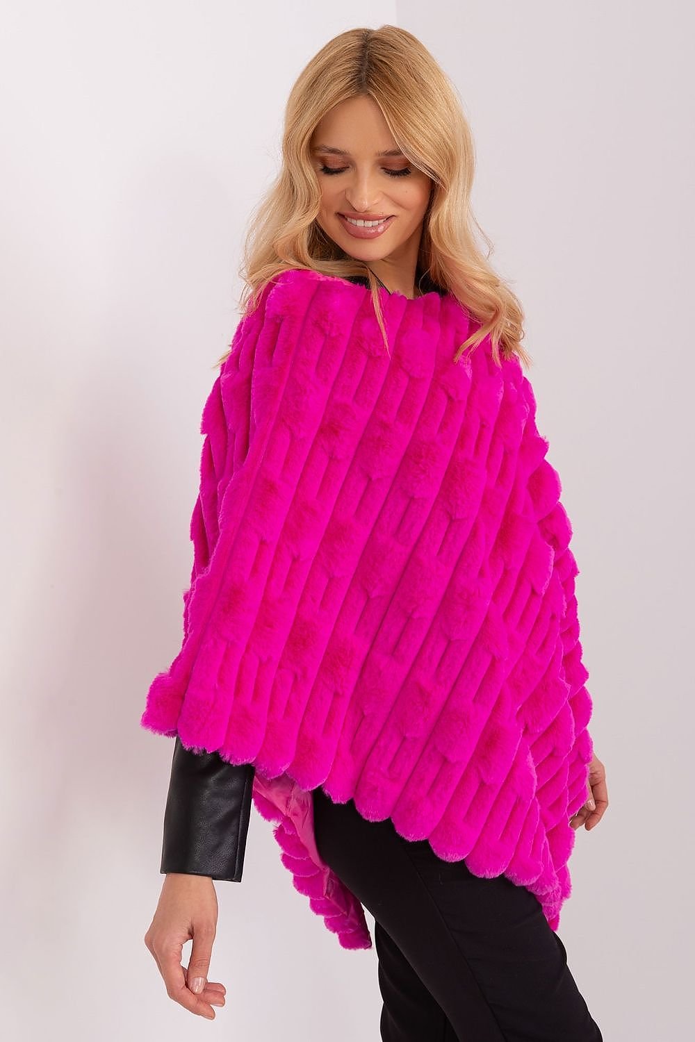 Poncho texturé coupe décontractée