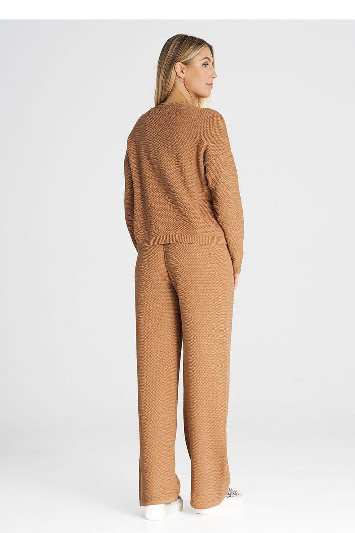 Sweatshirt & Tie-Waist Pants Set - Ludowika 