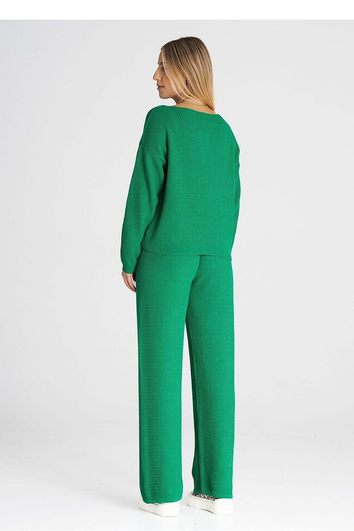 Sweatshirt & Tie-Waist Pants Set - Ludowika 