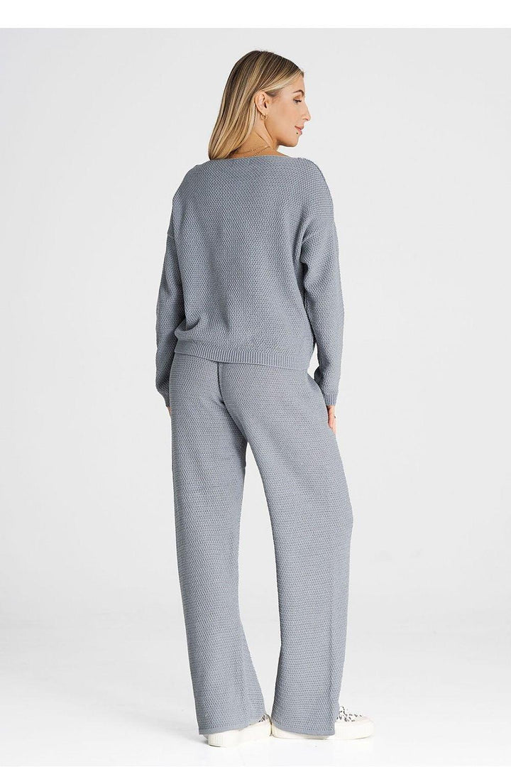 Sweatshirt & Tie-Waist Pants Set - Ludowika 