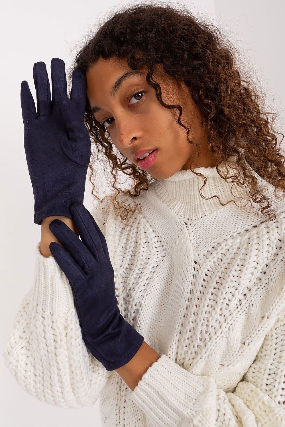 Elegant Women's Insulated Gloves – Touchscreen-Compatible with Embroidered Detail