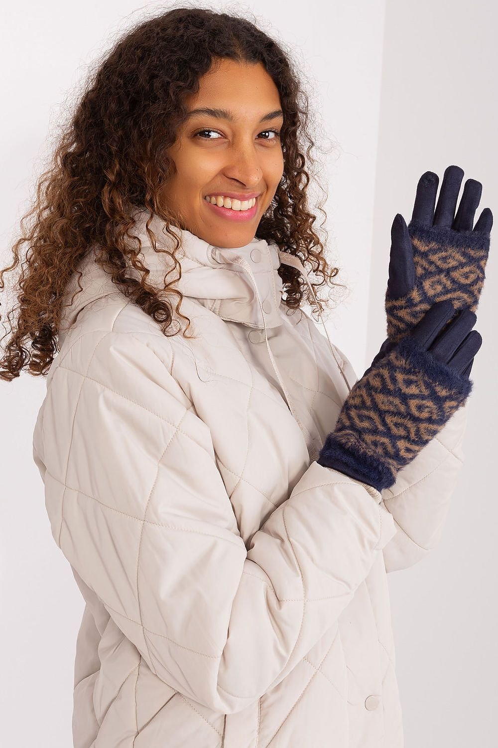 Smooth Women's Gloves with Removable Knitted Insulation – Touchscreen-Compatible