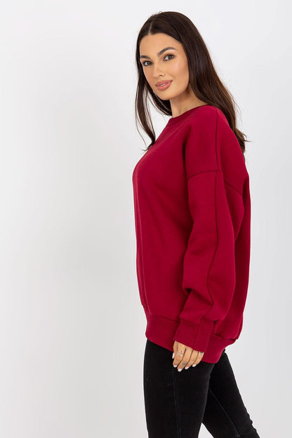 Loose-Fit Cotton Sweatshirt with Ribbed Hem