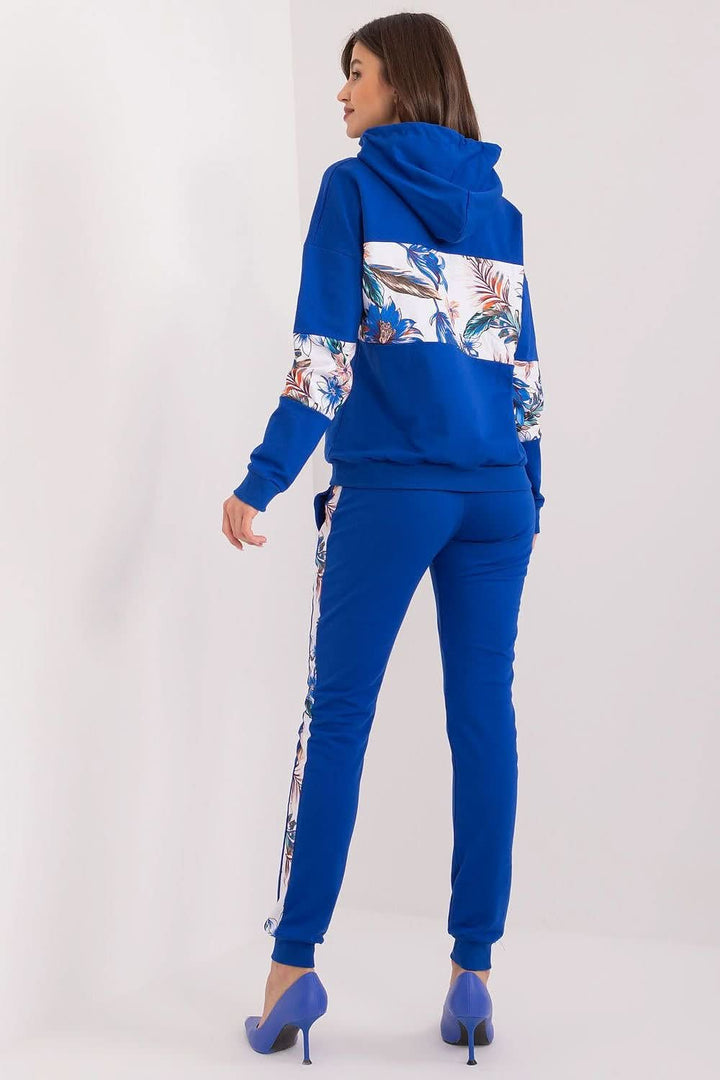 Floral Accent Cotton Tracksuit Set - Ludowika 