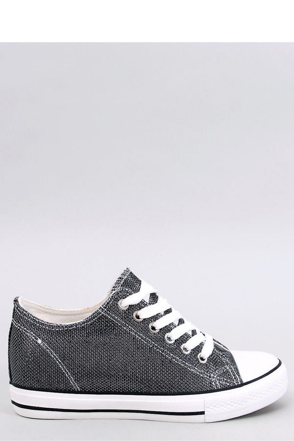Women's Sneakers with Iridescent Glitter Finish and Classic Cut on a High Anchor