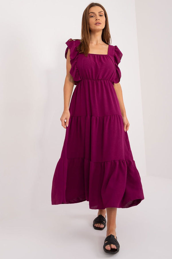 Robe d'été ample sans manches à encolure carrée