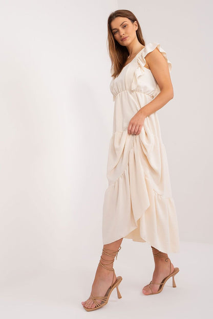 Loose Fit Sleeveless Summer Dress with Square Neckline