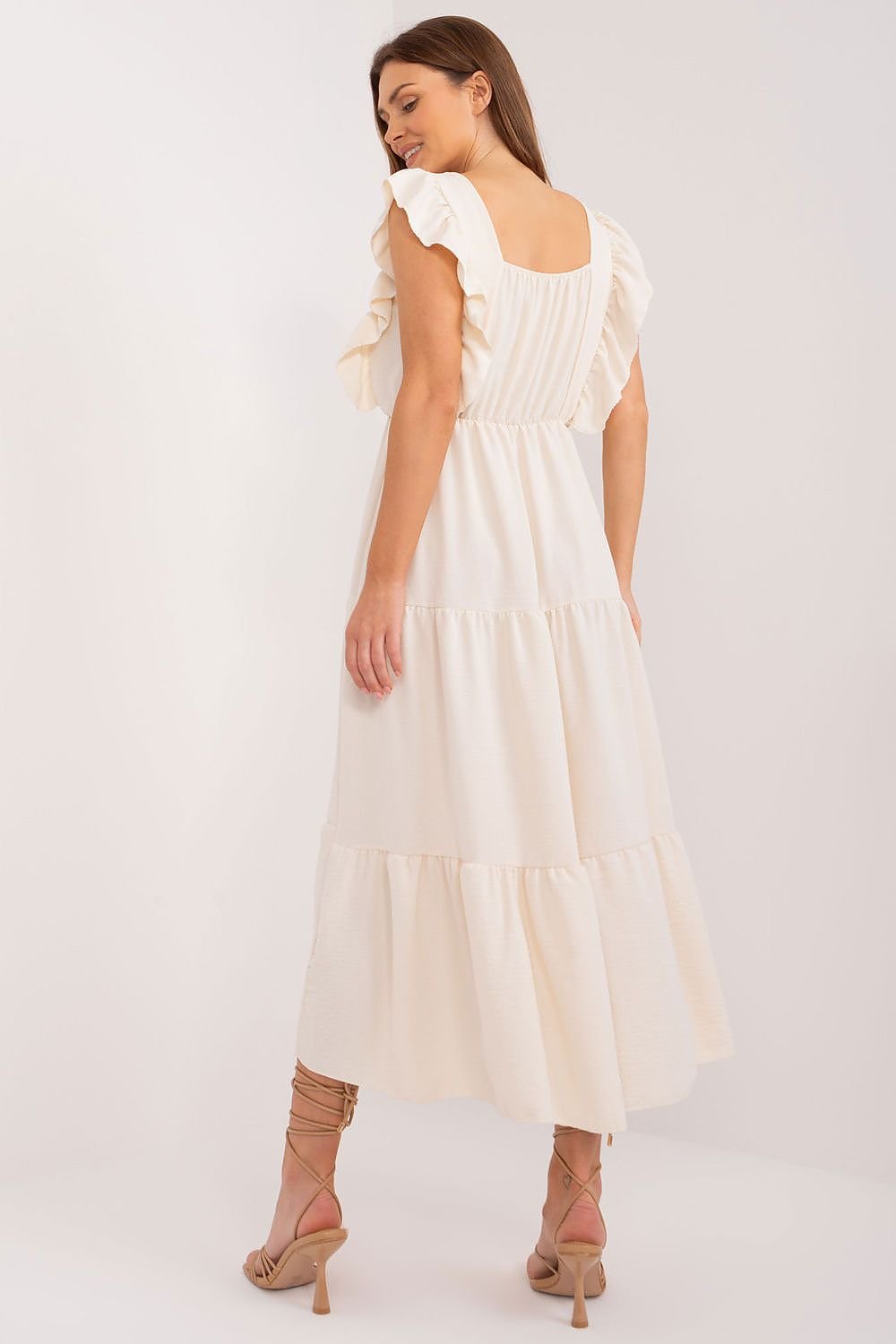 Loose Fit Sleeveless Summer Dress with Square Neckline