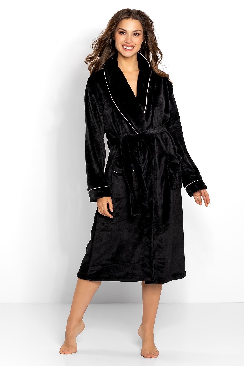 Elegant Black Women's Bathrobe