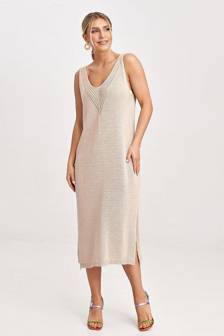 Women's Two-Piece Set with Midi Dress and Bolero - Ludowika 