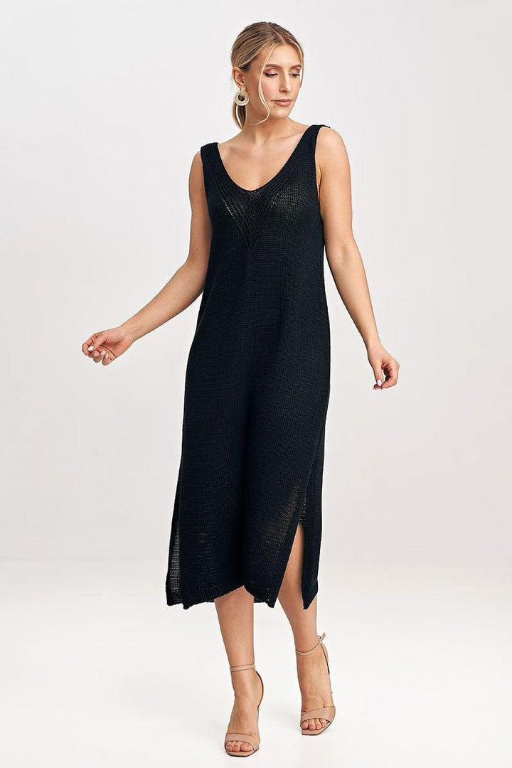 Women's Two-Piece Set with Midi Dress and Bolero - Ludowika 