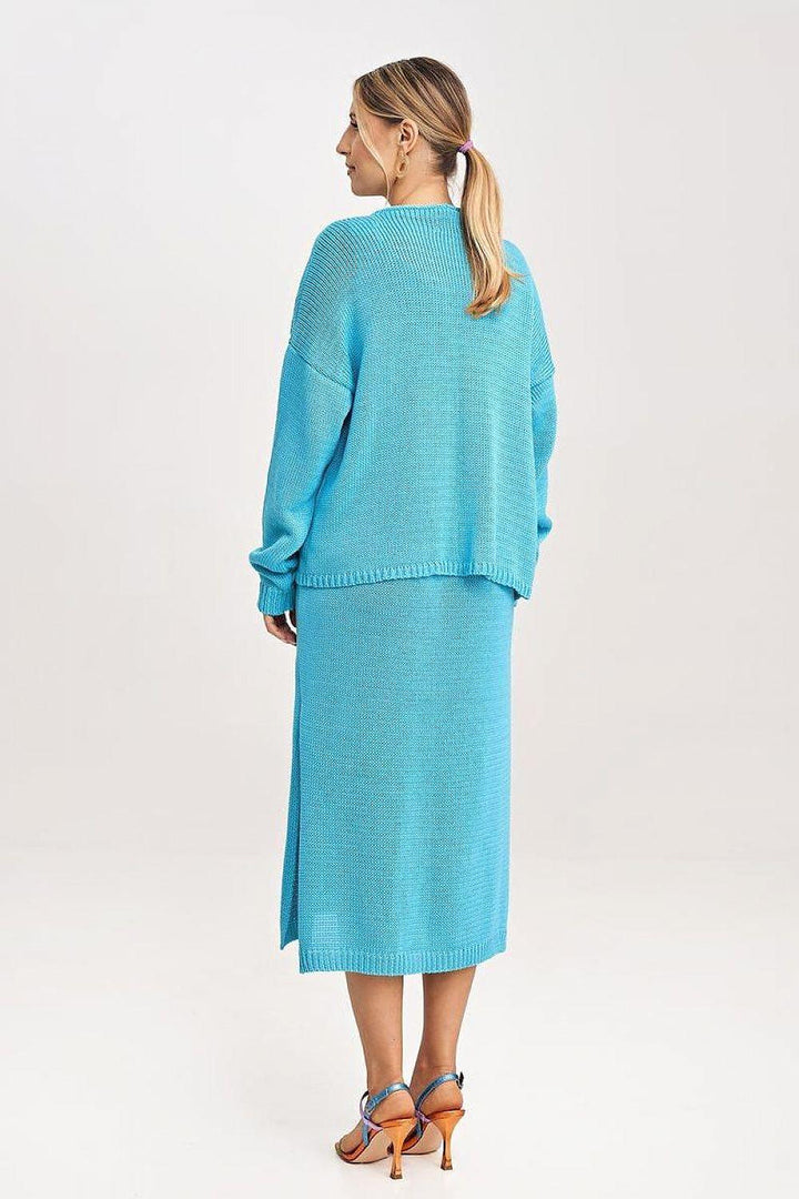 Women's Two-Piece Set with Midi Dress and Bolero - Ludowika 