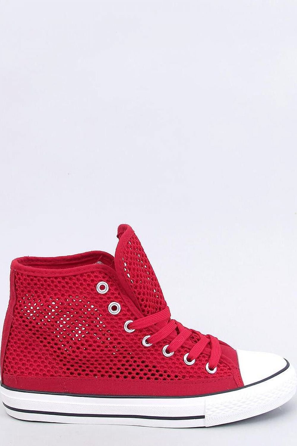 Unique lace-up high-top sneakers featuring a breathable mesh pattern. Made with fabric for both the outer and inner material, these sneakers combine timeless design and comfort to help you stand out with every step.






