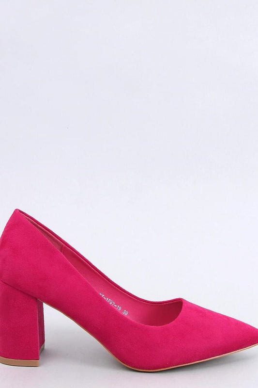 Women's Pumps with 8 cm Wide Heel and Sleek Design in Eco-Friendly Suede and Leather