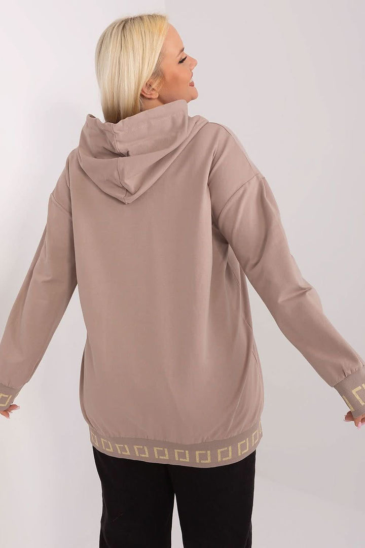 Cotton Zip-Up Hoodie with Adjustable Hood and Front Pockets - Ludowika 