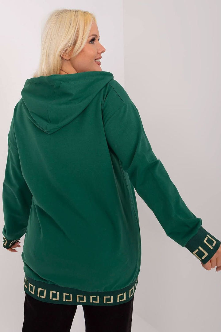 Cotton Zip-Up Hoodie with Adjustable Hood and Front Pockets - Ludowika 