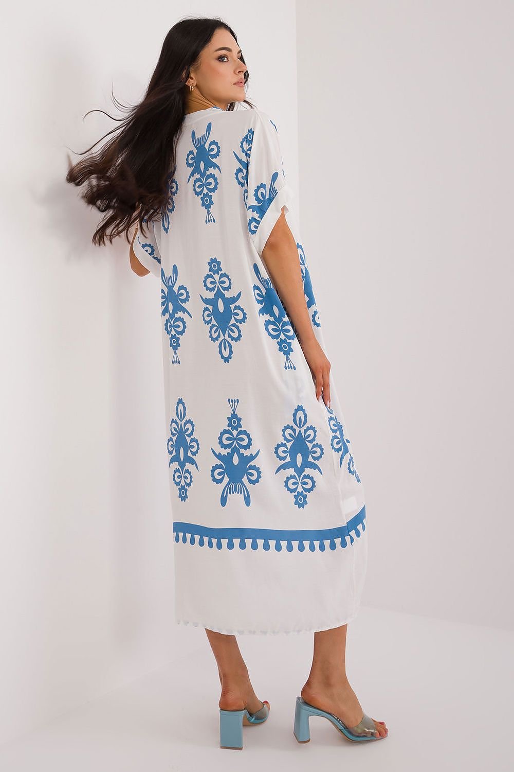 Boho-Inspired Summer Shirt Dress with Colorful Print