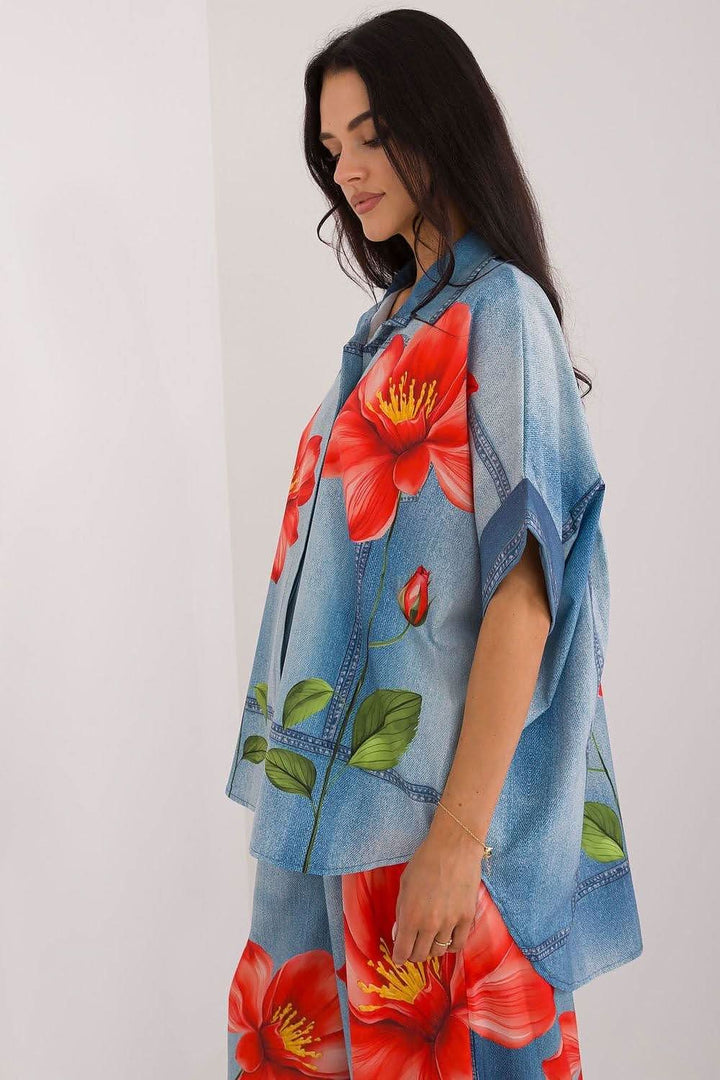 Colorful Print Casual Shirt for Women - Ludowika 