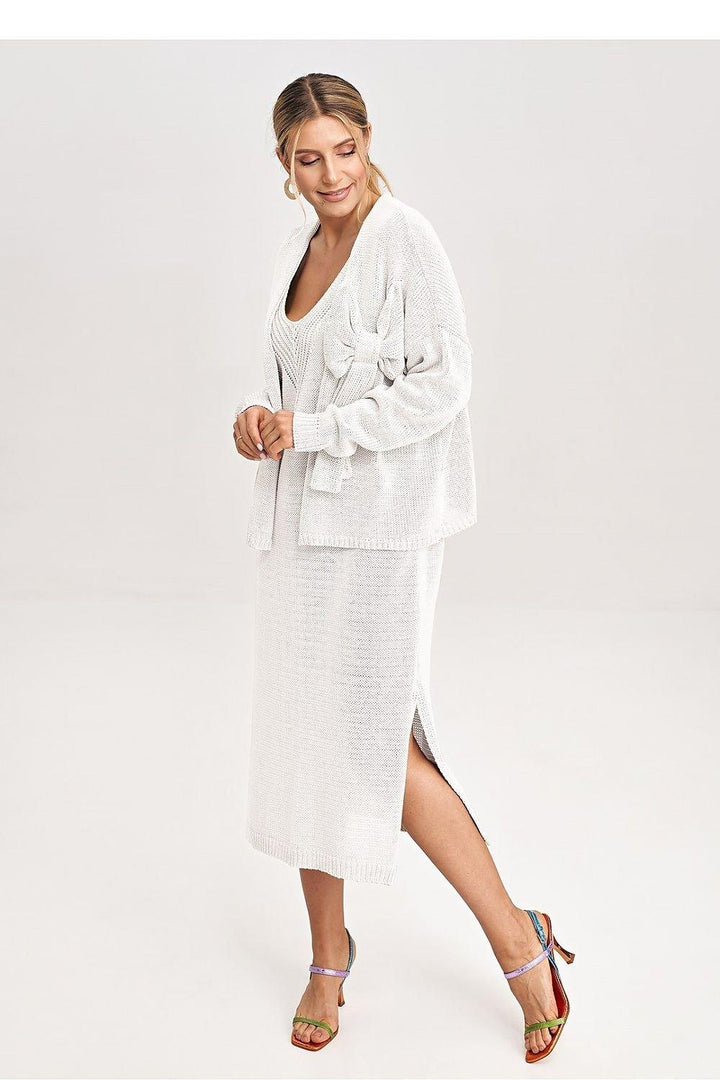Women's Two-Piece Set with Midi Dress and Bolero - Ludowika 