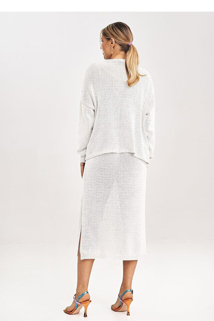 Women's Two-Piece Set with Midi Dress and Bolero - Ludowika 