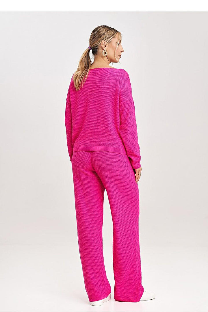 Sweatshirt & Tie-Waist Pants Set - Ludowika 