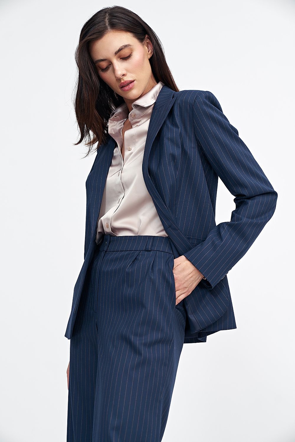 Tailored Fit Jacket with Tennis-Style Stripes