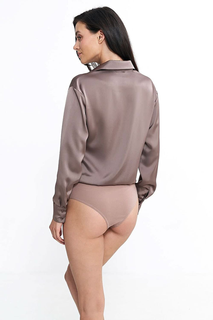 Satin-Effect Shapewear Bodysuit with Perfect Fit and Modern Elegance - Ludowika 