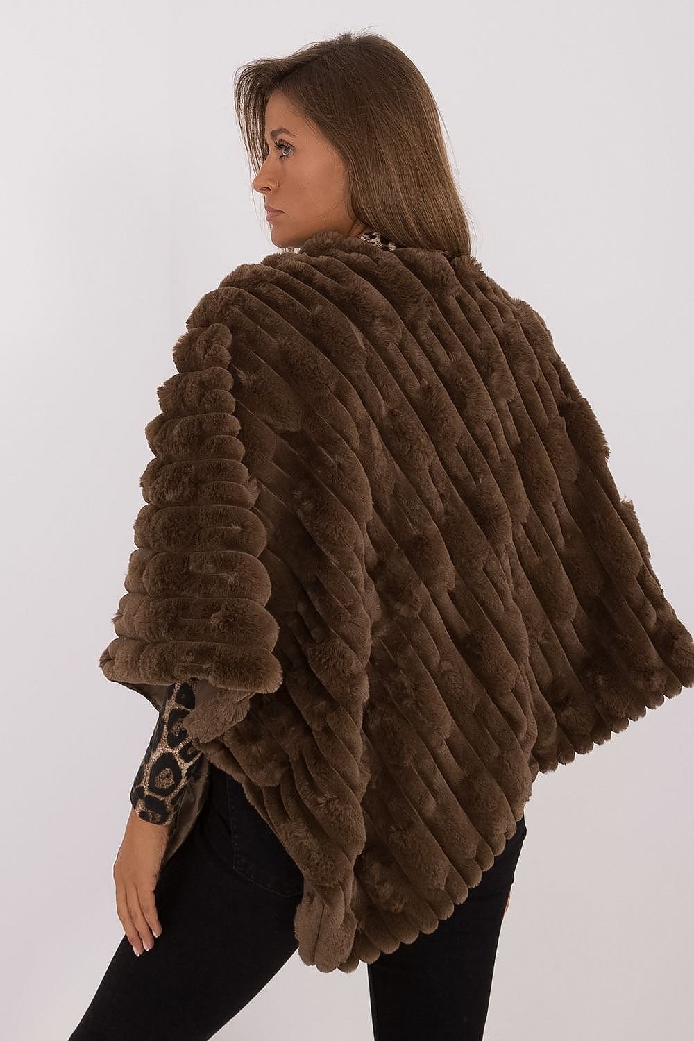 Poncho texturé coupe décontractée