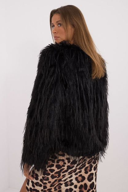 Elegant Transitional Jacket with Furry Finish