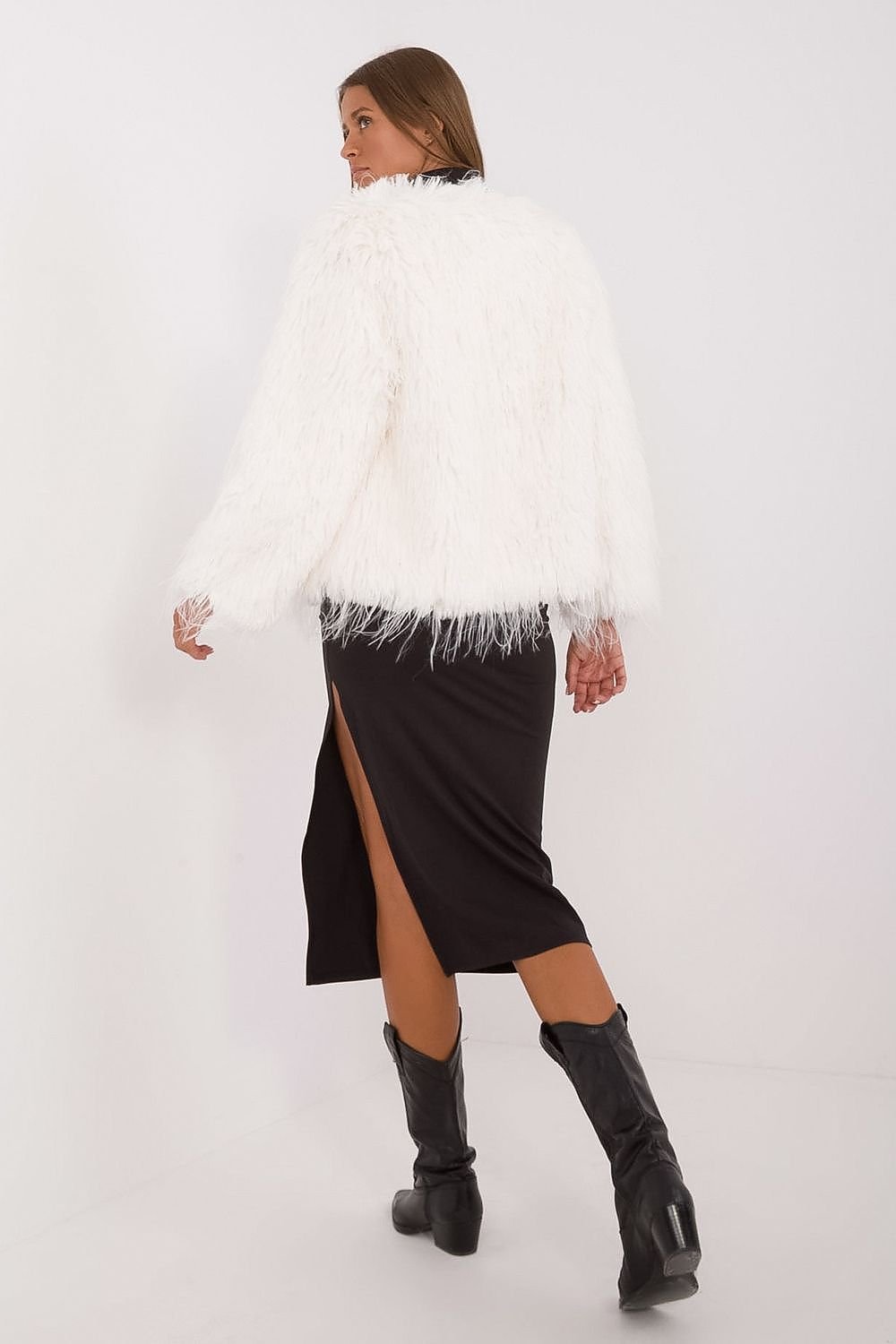 Elegant Transitional Jacket with Furry Finish