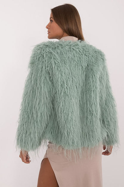 Elegant Transitional Jacket with Furry Finish