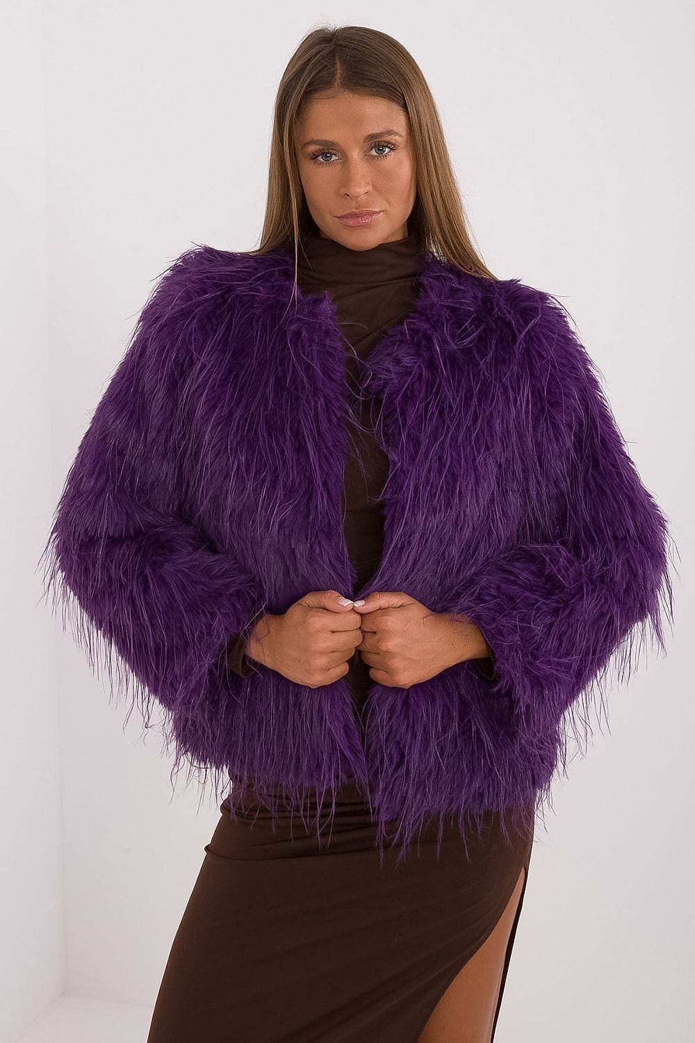 Elegant Transitional Jacket with Furry Finish