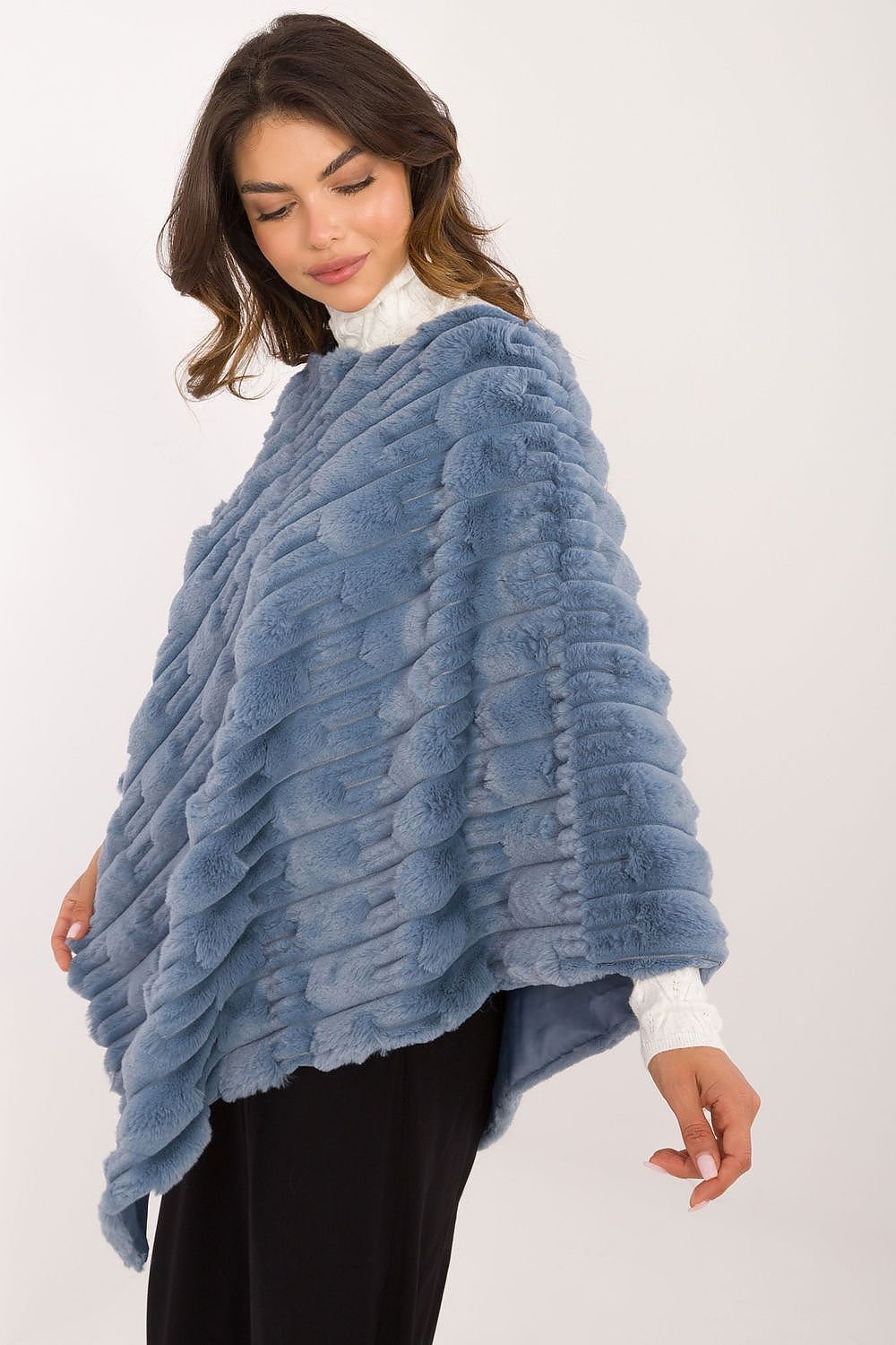 Poncho texturé coupe décontractée