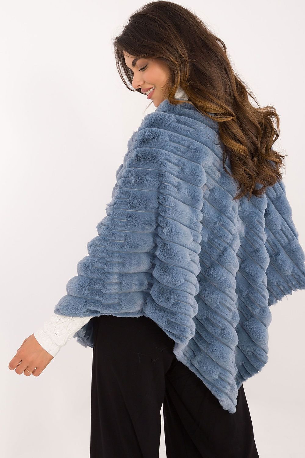 Poncho texturé coupe décontractée