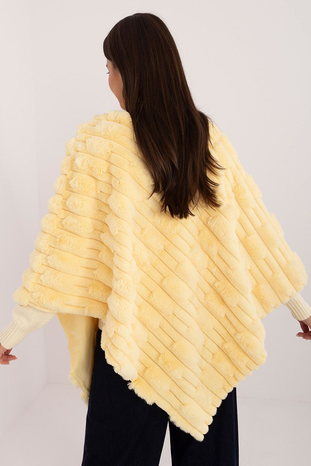 Poncho texturé coupe décontractée