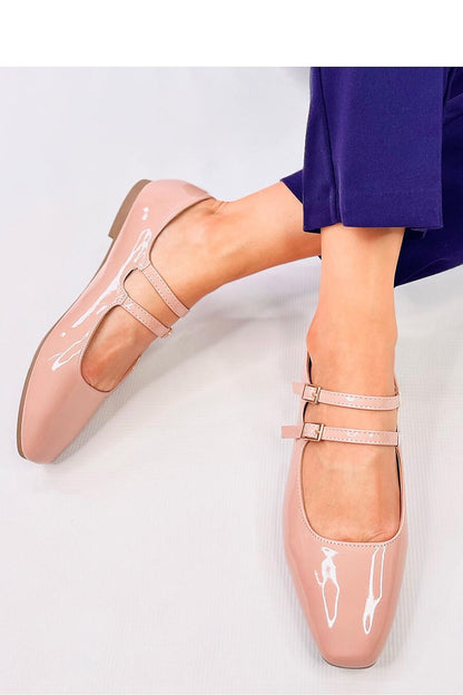 Square-Toe Mary Jane Ballerinas in Eco-Friendly Patent Leather