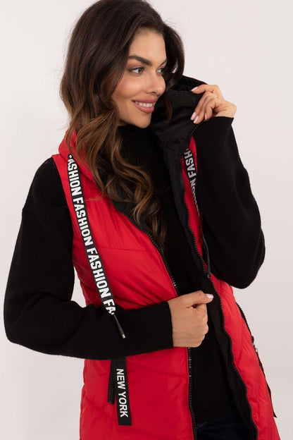 Double-Sided Quilted Vest with Hood