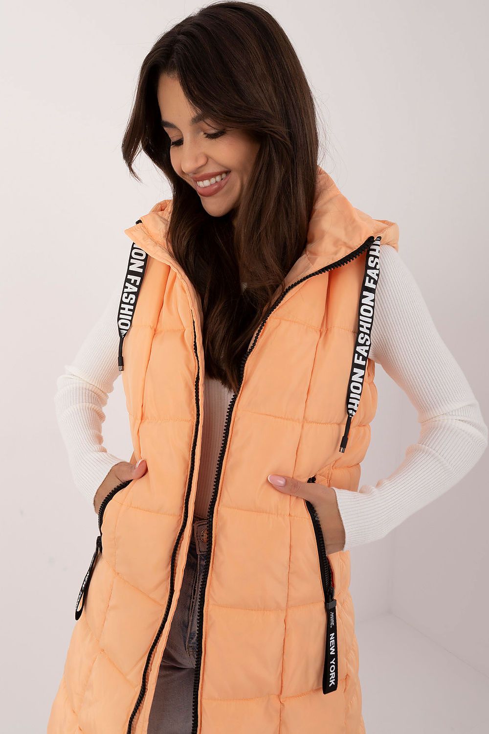 Quilted Zippered Vest for Women