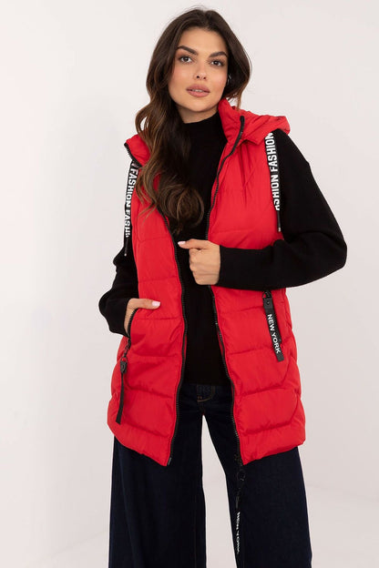 Quilted Zippered Vest with Hood