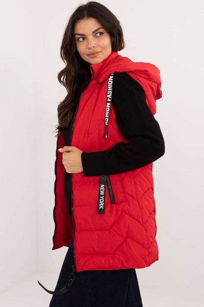 Quilted Zippered Vest with Hood