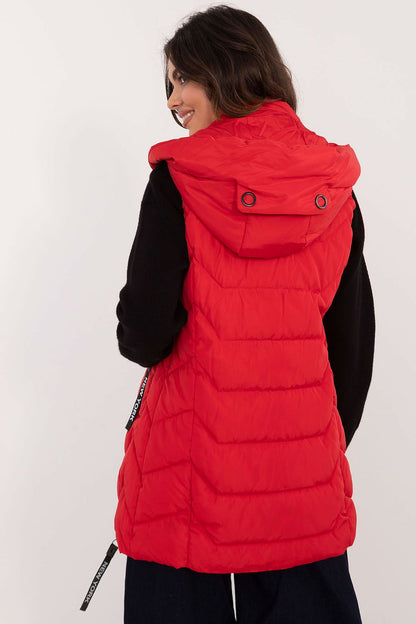 Quilted Zippered Vest with Hood