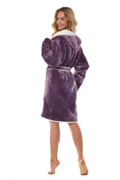 Luxurious Shiny Knit Women's Bathrobe